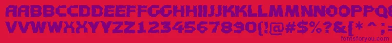 AConceptotitulbroken Font – Purple Fonts on Red Background