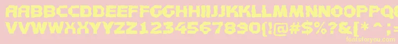 AConceptotitulbroken Font – Yellow Fonts on Pink Background
