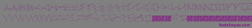 Megabone-Schriftart – Violette Schriften auf grauem Hintergrund