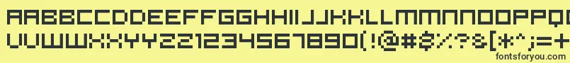 Pannetje10 Font – Black Fonts on Yellow Background