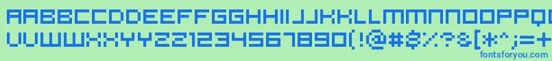 Шрифт Pannetje10 – синие шрифты на зелёном фоне