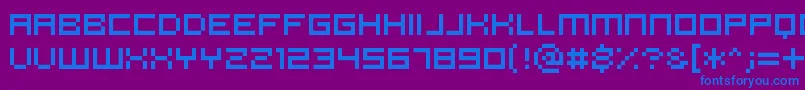 Pannetje10 Font – Blue Fonts on Purple Background