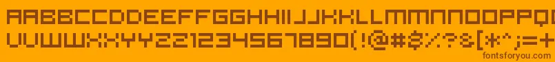 Pannetje10 Font – Brown Fonts on Orange Background