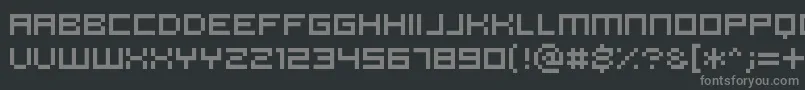 Pannetje10 Font – Gray Fonts on Black Background
