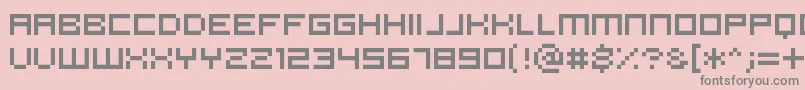 Pannetje10-Schriftart – Graue Schriften auf rosa Hintergrund