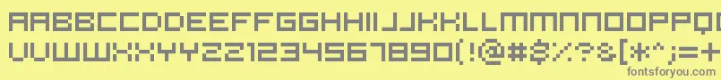 Pannetje10 Font – Gray Fonts on Yellow Background