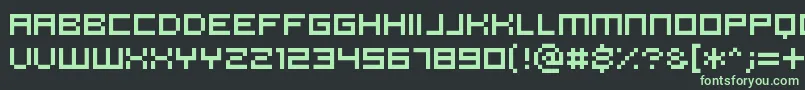 Pannetje10 Font – Green Fonts on Black Background