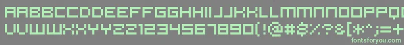 Pannetje10 Font – Green Fonts on Gray Background