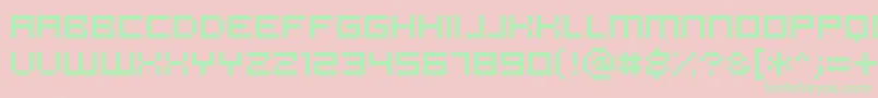 フォントPannetje10 – ピンクの背景に緑の文字