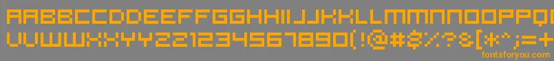 Pannetje10 Font – Orange Fonts on Gray Background