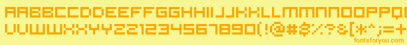 Pannetje10 Font – Orange Fonts on Yellow Background