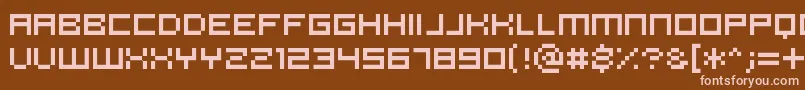 Pannetje10 Font – Pink Fonts on Brown Background