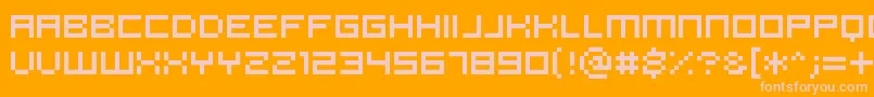 フォントPannetje10 – オレンジの背景にピンクのフォント