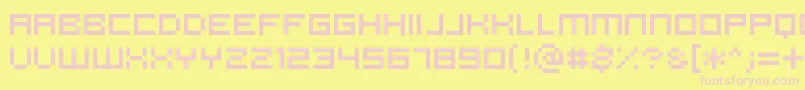 Pannetje10 Font – Pink Fonts on Yellow Background