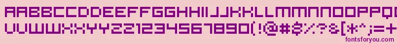 Pannetje10-Schriftart – Violette Schriften auf rosa Hintergrund