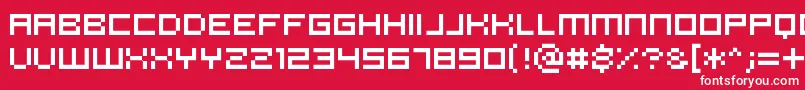 フォントPannetje10 – 赤い背景に白い文字