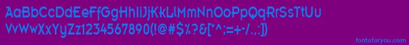 EmblemcondensedRegular Font – Blue Fonts on Purple Background