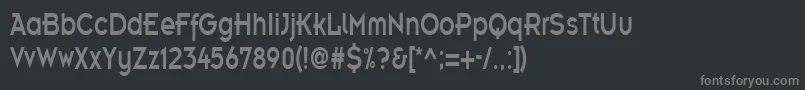 EmblemcondensedRegular Font – Gray Fonts on Black Background