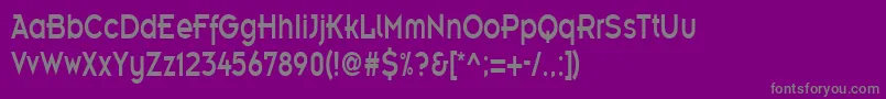 フォントEmblemcondensedRegular – 紫の背景に灰色の文字