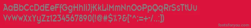 EmblemcondensedRegular Font – Gray Fonts on Red Background