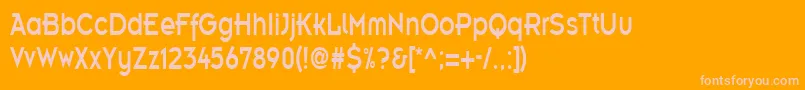 フォントEmblemcondensedRegular – オレンジの背景にピンクのフォント