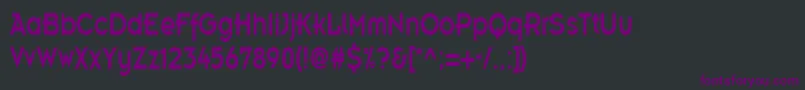 フォントEmblemcondensedRegular – 黒い背景に紫のフォント
