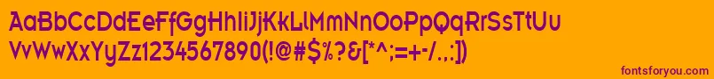 EmblemcondensedRegular Font – Purple Fonts on Orange Background