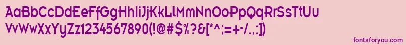 EmblemcondensedRegular Font – Purple Fonts on Pink Background