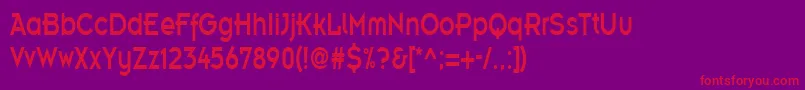 EmblemcondensedRegular Font – Red Fonts on Purple Background