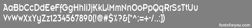 フォントEmblemcondensedRegular – 灰色の背景に白い文字