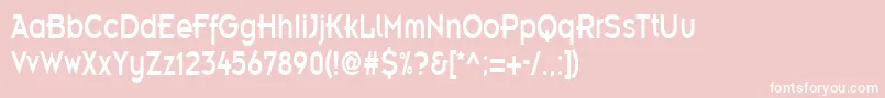 EmblemcondensedRegular Font – White Fonts on Pink Background