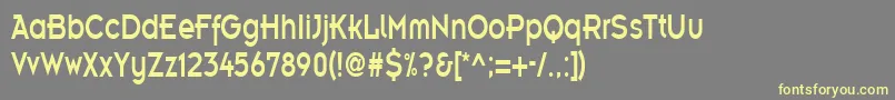 EmblemcondensedRegular-fontti – keltaiset fontit harmaalla taustalla