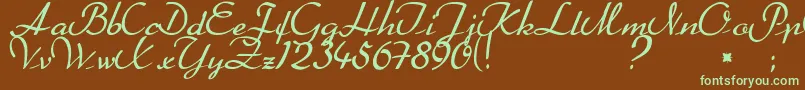 Шрифт Betterheather – зелёные шрифты на коричневом фоне