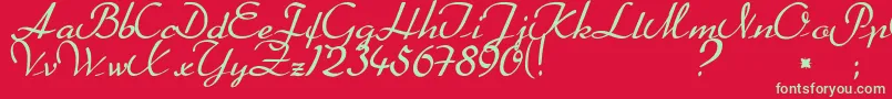 Betterheather Font – Green Fonts on Red Background