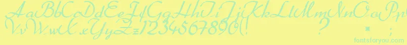 Betterheather Font – Green Fonts on Yellow Background