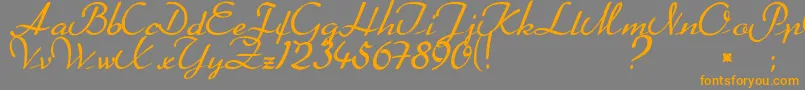 Betterheather-Schriftart – Orangefarbene Schriften auf grauem Hintergrund