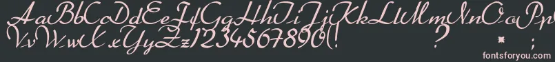 Betterheather Font – Pink Fonts on Black Background