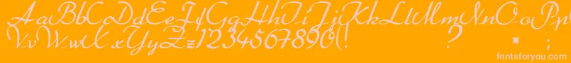 More about Betterheather Font Betterheather Font – Pink Fonts on Orange Background