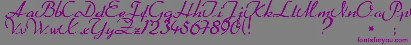 Betterheather-fontti – violetit fontit harmaalla taustalla