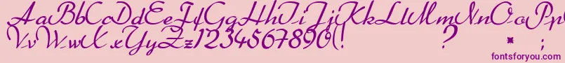 Betterheather-Schriftart – Violette Schriften auf rosa Hintergrund