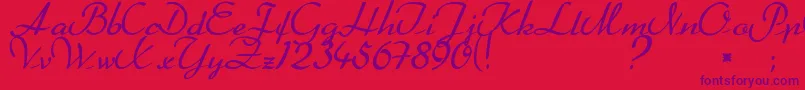 Betterheather Font – Purple Fonts on Red Background