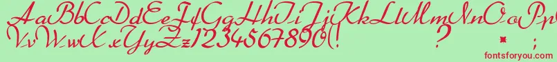 Betterheather Font – Red Fonts on Green Background