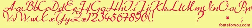 Betterheather Font – Red Fonts on Yellow Background