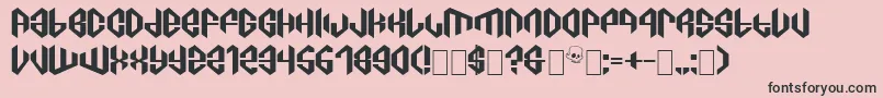 C8aTajra Font – Black Fonts on Pink Background