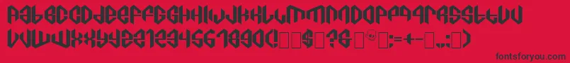 fuente C8aTajra – Fuentes Negras Sobre Fondo Rojo