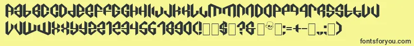 C8aTajra Font – Black Fonts on Yellow Background