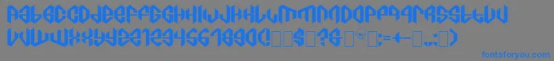 Fonte C8aTajra – fontes azuis em um fundo cinza