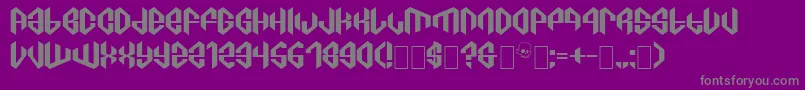 フォントC8aTajra – 紫の背景に灰色の文字