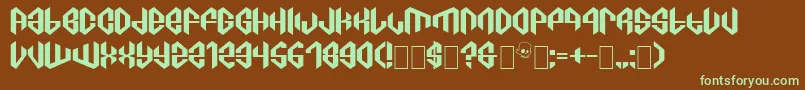C8aTajra-fontti – vihreät fontit ruskealla taustalla