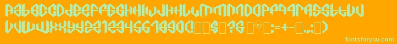 C8aTajra Font – Green Fonts on Orange Background